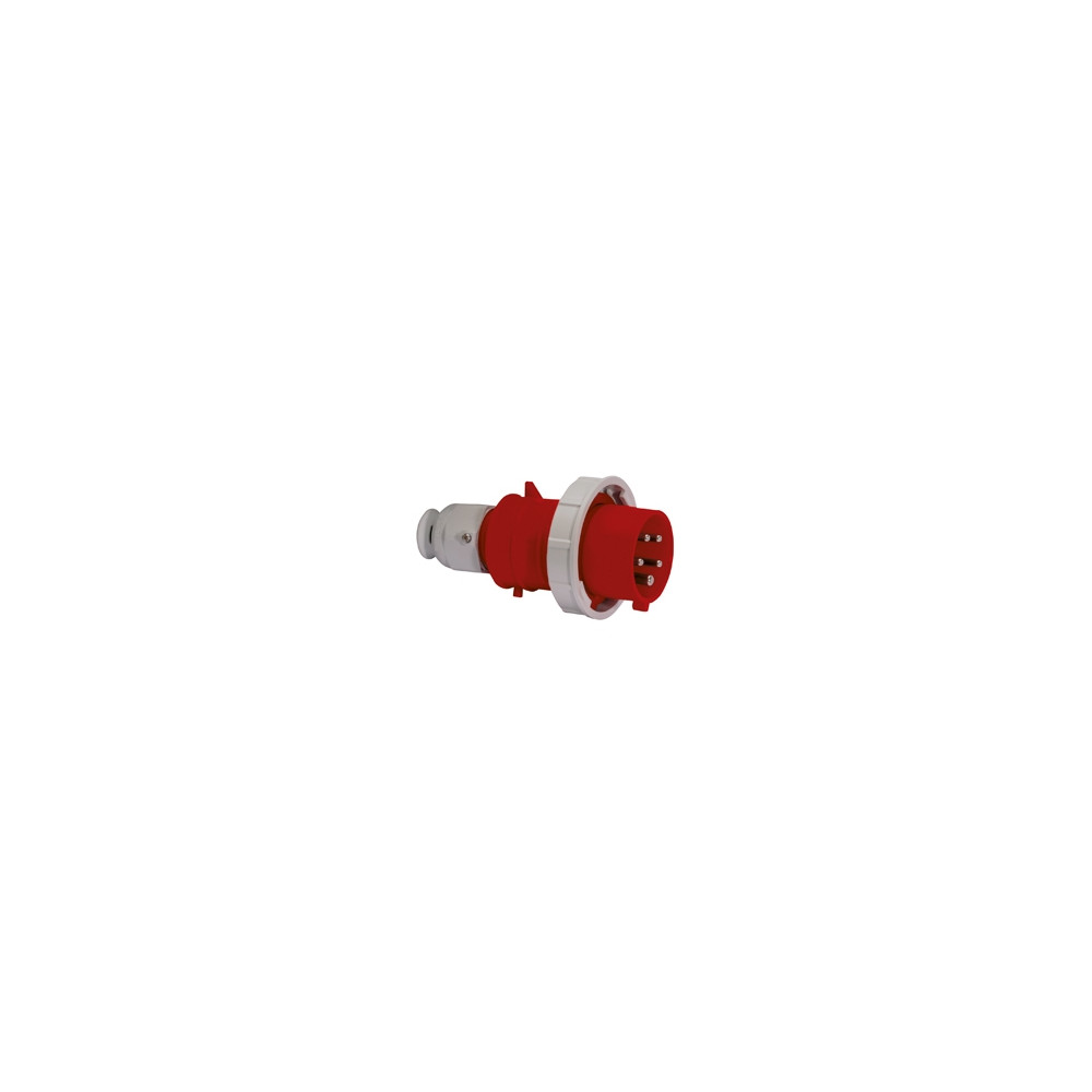 Produktbild för BALS CEE stickpropp 16A 400V klockan H6 5-polig röd IP67, sk...