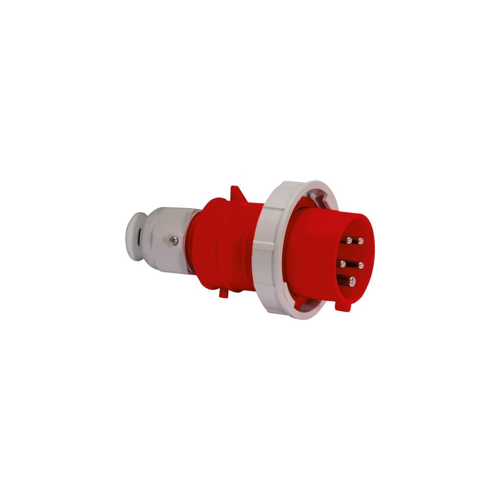 Produktbild för BALS CEE stickpropp 16A 400V klockan H6 5-polig röd IP67, sk...