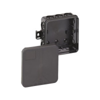 Produktbild för SPELSBERG förgreningbox I 12-L/sw 85x85x37 mm IP55 halogenfr...