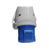 Produktbild för CEE vägguttag H6 230V 16A 3-pol blå topp M20 skruvplint IP44...
