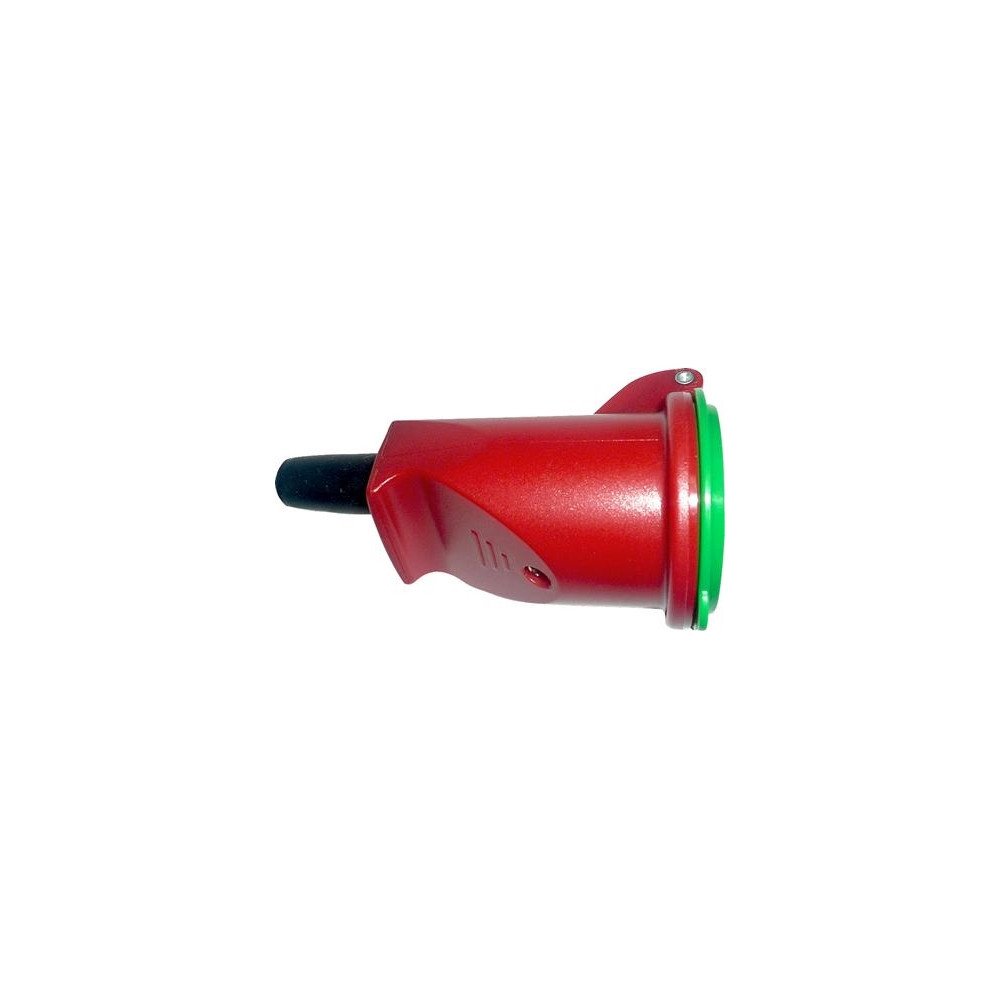 Produktbild för Förlängningssladd rund med jordfelsskydd röd/grön, 10A 250V...