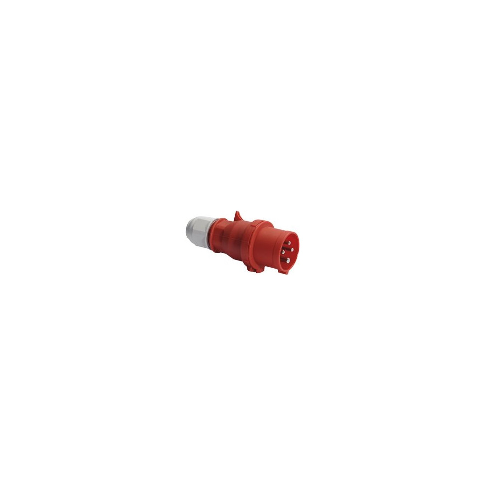 Produktbild för BALS CEE stickpropp 16A 400V kl. H6 4-polig röd, IP44, skruv...