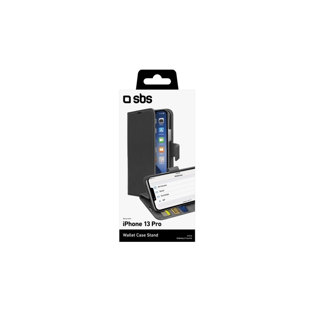 Produktbild för SBS Book Wallet, Plånbok, Apple, iPhone 13 Pro, 15,5 cm (6.1...