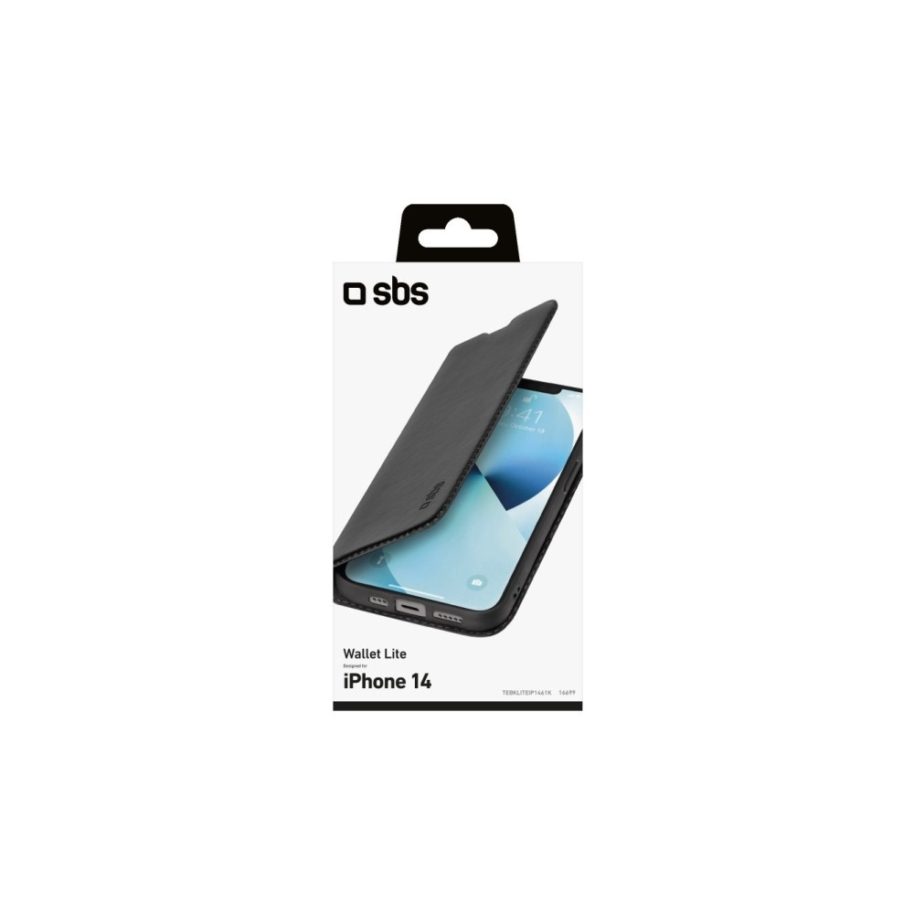 Produktbild för SBS TEBKLITEIP1461K, Plånbok, Apple, iPhone 14, 15,5 cm (6.1...