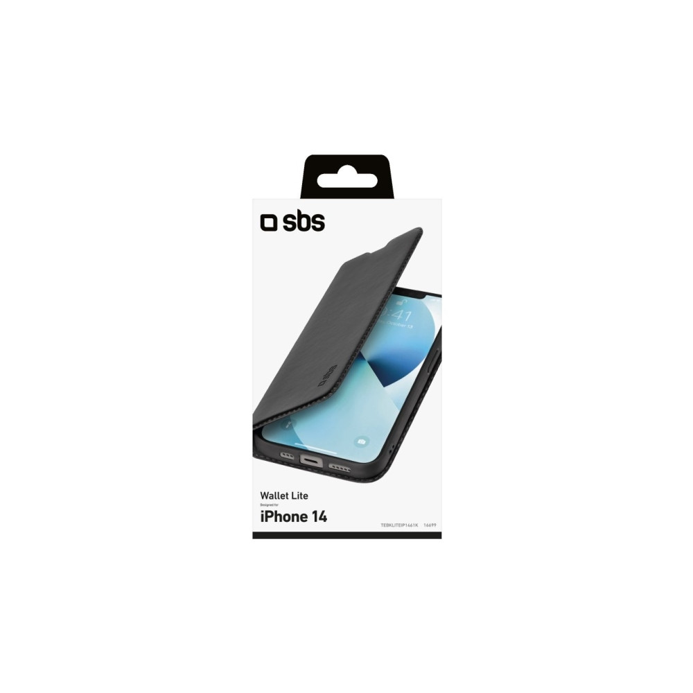 Produktbild för SBS TEBKLITEIP1461K, Plånbok, Apple, iPhone 14, 15,5 cm (6.1...