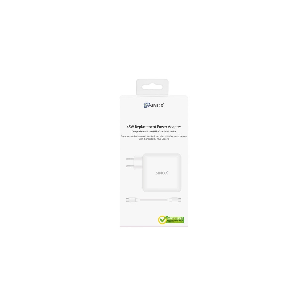 Produktbild för Sinox Macbook USB C 45W ersättningsladdare, inomhus, AC, 20...