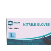 Produktbild för Nitrilhandskar Safecare Nordic 4,2 g, svart, str. L, förpack...