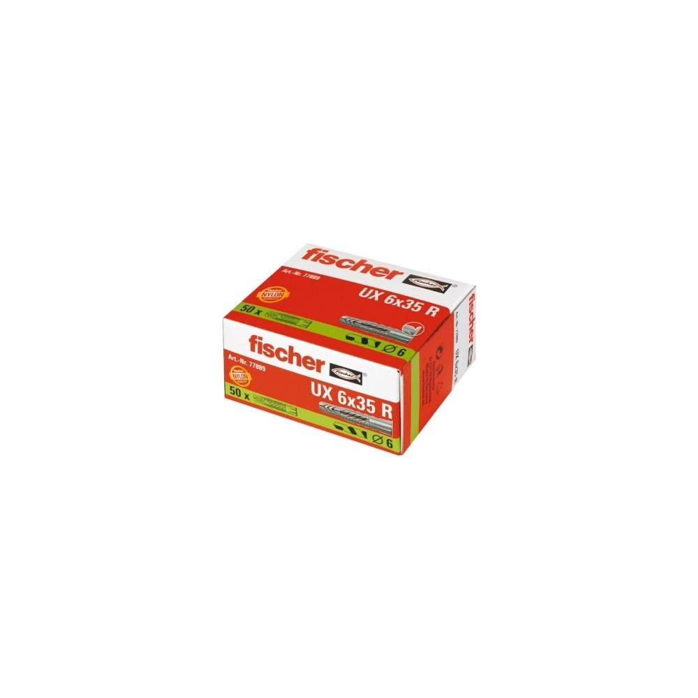 Produktbild för Fischer 77889, Väggplugg, Autoklaverad lättbetong, Tegel, Be...