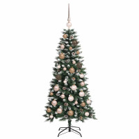 Produktbild för Konstgjord julgran Grön 120 cm PVC och Plast och Stål