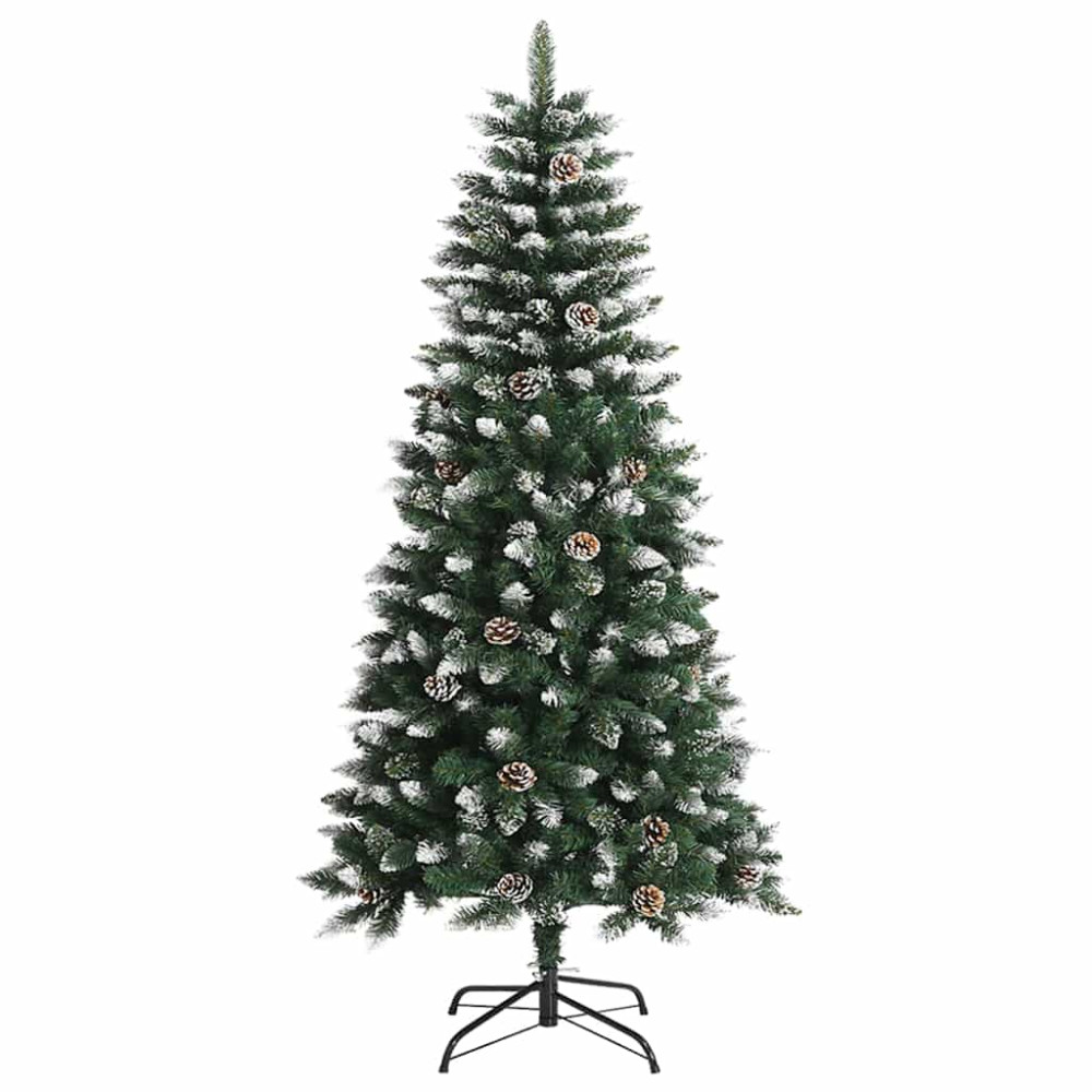 Produktbild för Konstgjord julgran Grön 120 cm PVC och Plast och Stål