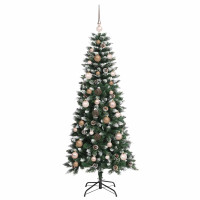 Produktbild för Konstgjord julgran Grön 150 cm PVC och Plast och Stål