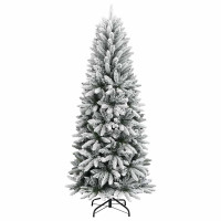 Produktbild för Konstgjord julgran Vit 120 cm PVC, Plast, Stål och PE