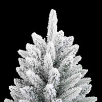 Produktbild för Konstgjord julgran Vit 150 cm PVC, Plast, Stål och PE
