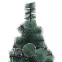 Produktbild för Konstgjord förbelyst julgran med kulset Grön 120 cm PET