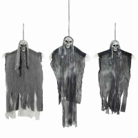 Produktbild för Halloween Hängande Spöke 3 pcs Svart 66 x 110 cm Polyester
