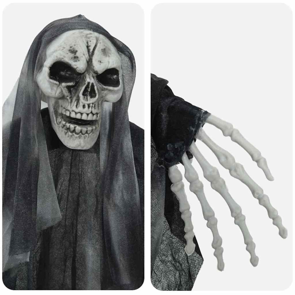 Produktbild för Halloween Hängande Spöke 3 pcs Svart 66 x 110 cm Polyester