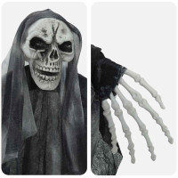 Produktbild för Halloween Hängande Spöke 3 pcs Svart 66 x 110 cm Polyester