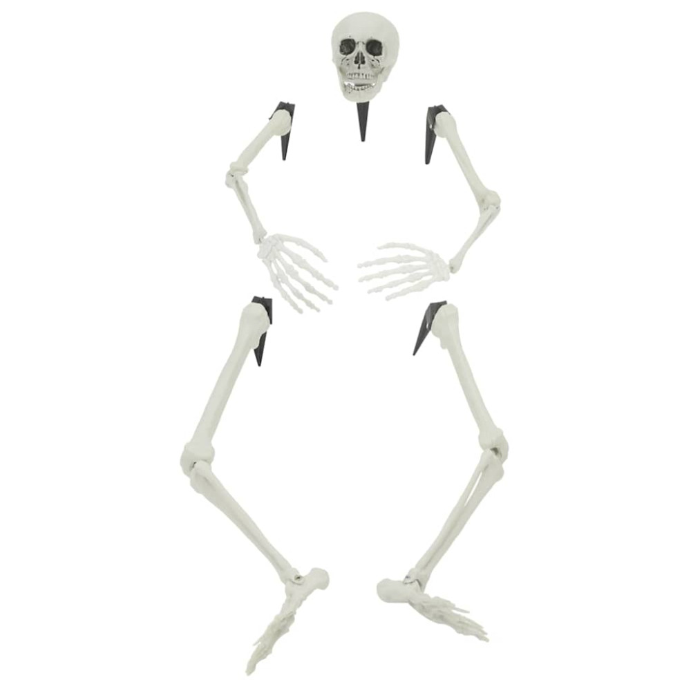Produktbild för Halloween Skelett med Markspikar Vit 45,5 x 13 cm Polypropylen