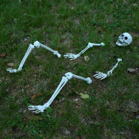 Produktbild för Halloween Skelett med Markspikar Vit 45,5 x 13 cm Polypropylen