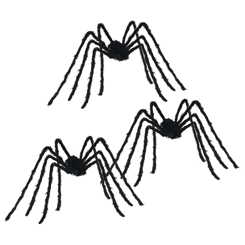 Produktbild för Halloween Spindel Dekoration 3 pcs Svart 200 cm