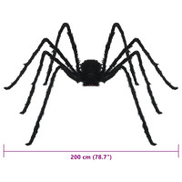 Produktbild för Halloween Spindel Dekoration 3 pcs Svart 200 cm