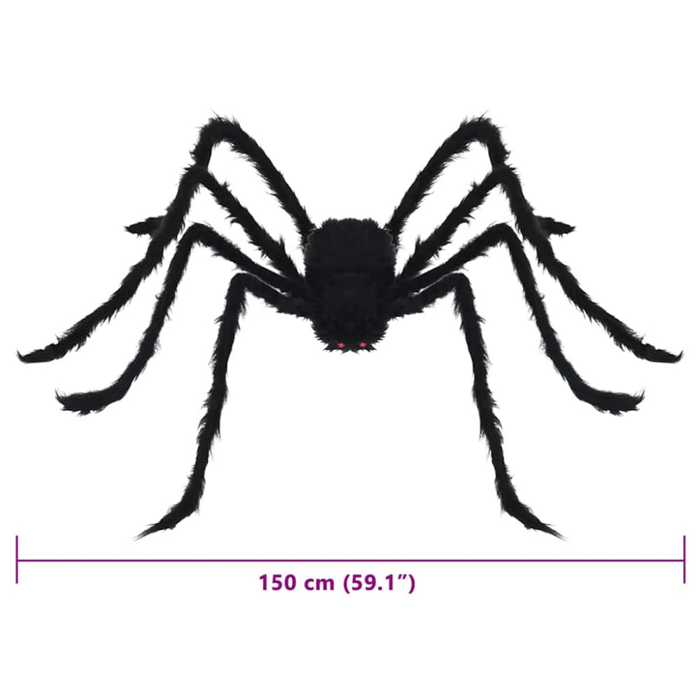 Produktbild för Halloween Spindel Dekoration 3 pcs Svart 150 cm