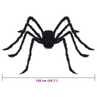 Produktbild för Halloween Spindel Dekoration 3 pcs Svart 150 cm