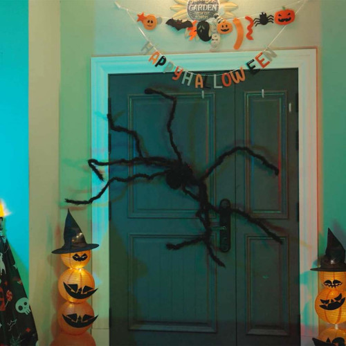 vidaXL Halloween Spindel Dekoration 6 pcs Svart 75 cm