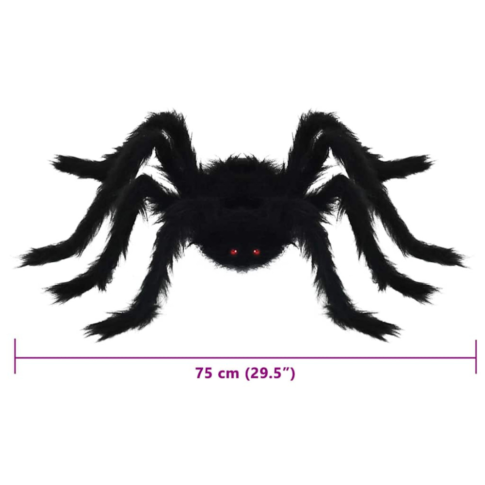 Produktbild för Halloween Spindel Dekoration 6 pcs Svart 75 cm