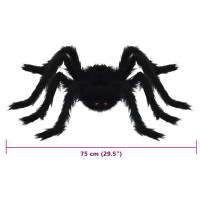 Produktbild för Halloween Spindel Dekoration 6 pcs Svart 75 cm