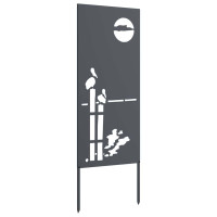 Produktbild för Trädgårds integritetsskärm Antracit 50 x 140 cm Kallvalsat stål