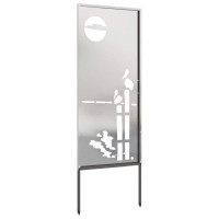 Produktbild för Trädgårds integritetsskärm Silver 50 x 140 cm Rostfritt stål