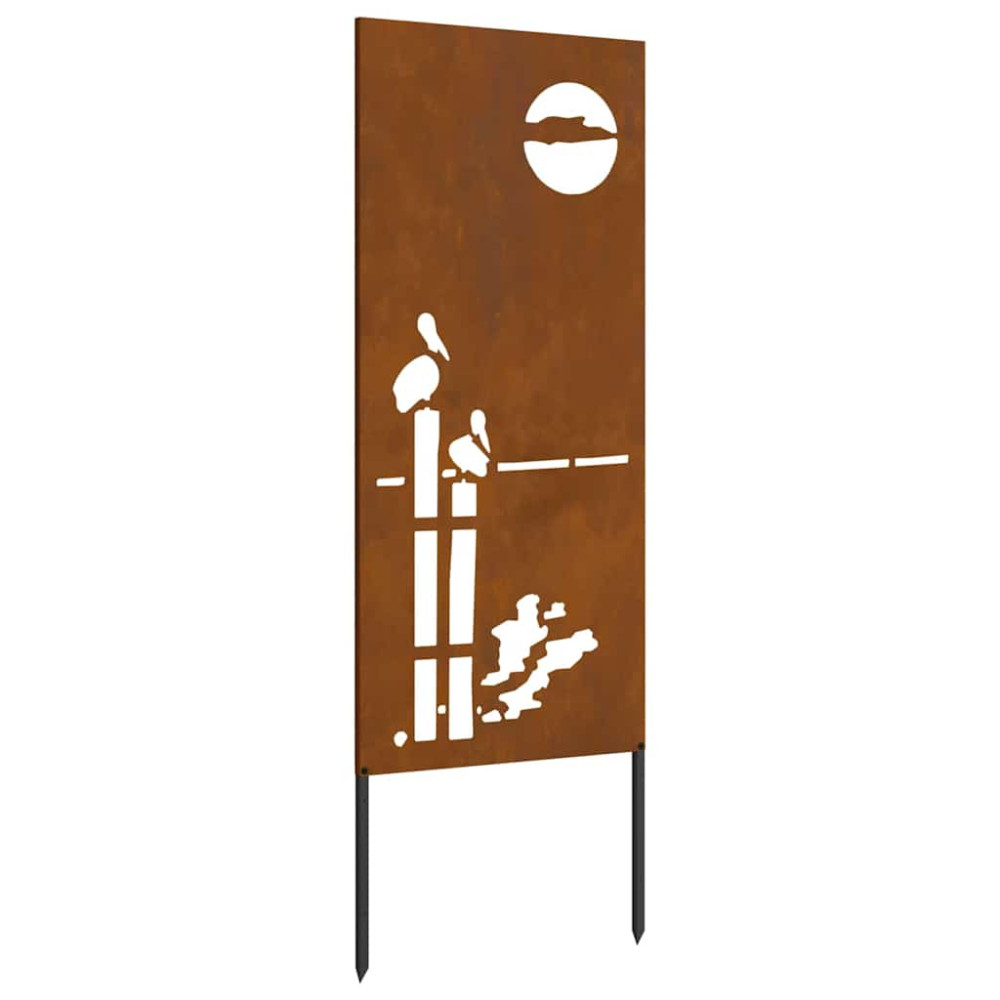 Produktbild för Trädgårds integritetsskärm Rostig 50 x 140 cm cortenstål