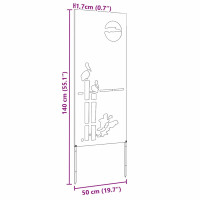 Produktbild för Trädgårds integritetsskärm Rostig 50 x 140 cm cortenstål