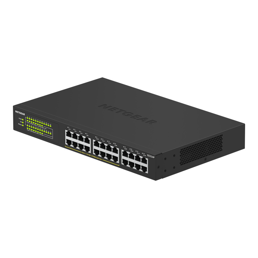 Produktbild för NETGEAR GS324P - switch - 24 portar - ohanterad - rackmonterbar