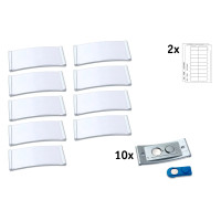 Produktbild för Navneskilt Badgepoint® 70x30 mm, Polar® Medarbejderskiltesæt...