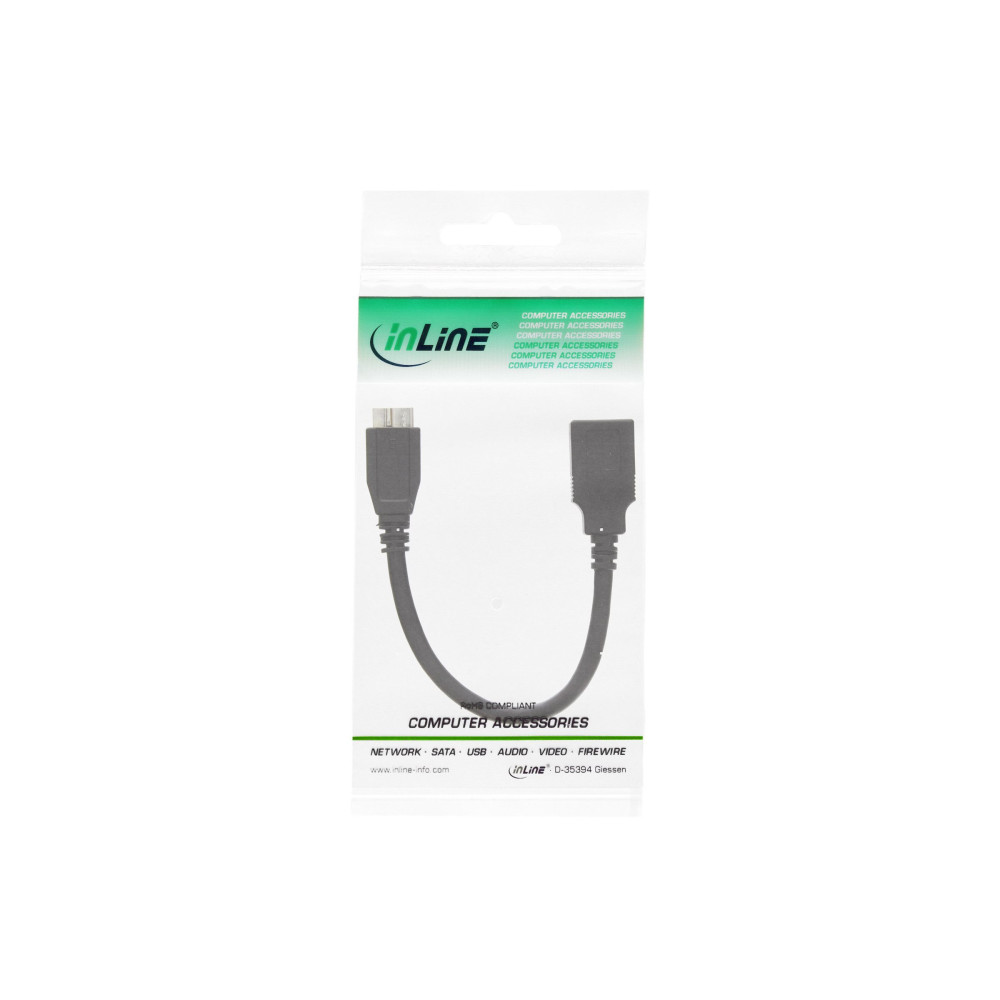 Produktbild för InLine - USB-adapter - USB till Micro-USB Type B - 15 cm