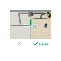 Produktbild för Leitz Ergo monteringssats - för 2 LCD-bildskärmar - space saving - mörkgrå