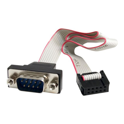 StarTech.com StarTech.com 16in 9 Pin Serial Male to 10 Pin Motherboard Header Panel Mount Cable - motherboard to RS232 (PNL9M16) - seriell kabel - DB-9 till 10 pin IDC - 40.7 cm