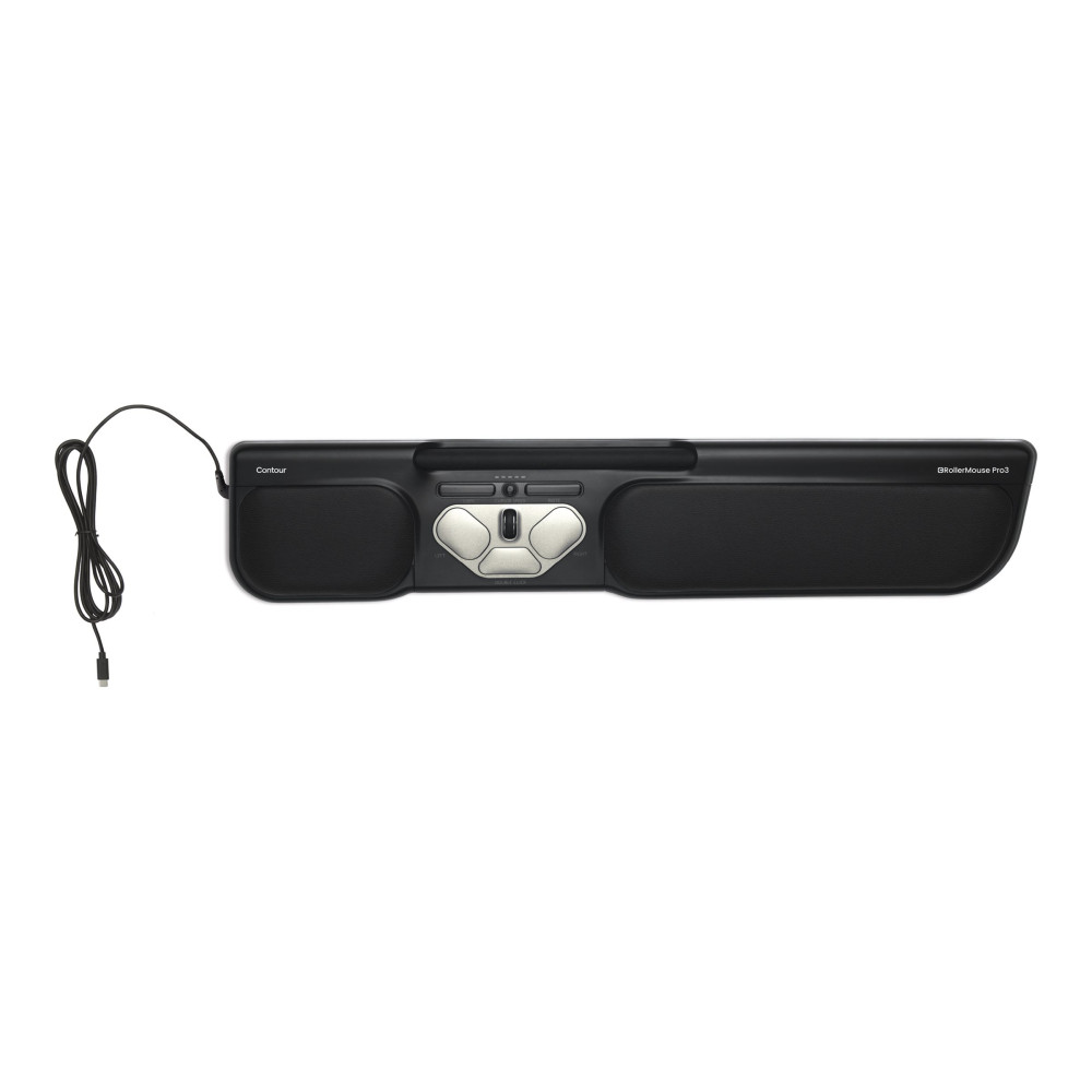 Produktbild för Contour RollerMouse Pro3 - centrerad mus - USB - svart