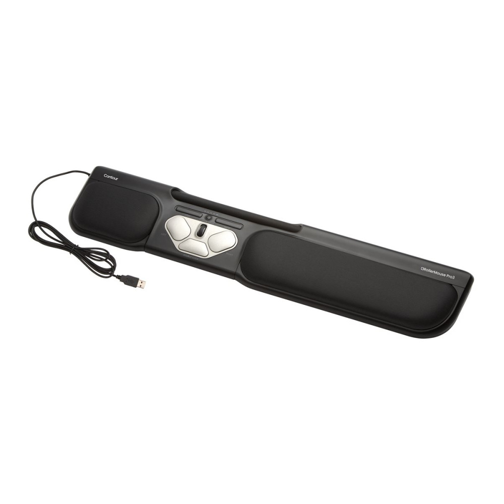 Produktbild för Contour RollerMouse Pro3 - centrerad mus - USB - svart