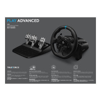 Produktbild för Logitech G G923 - hjul, pedaler och växelspakuppsättning - kabelansluten