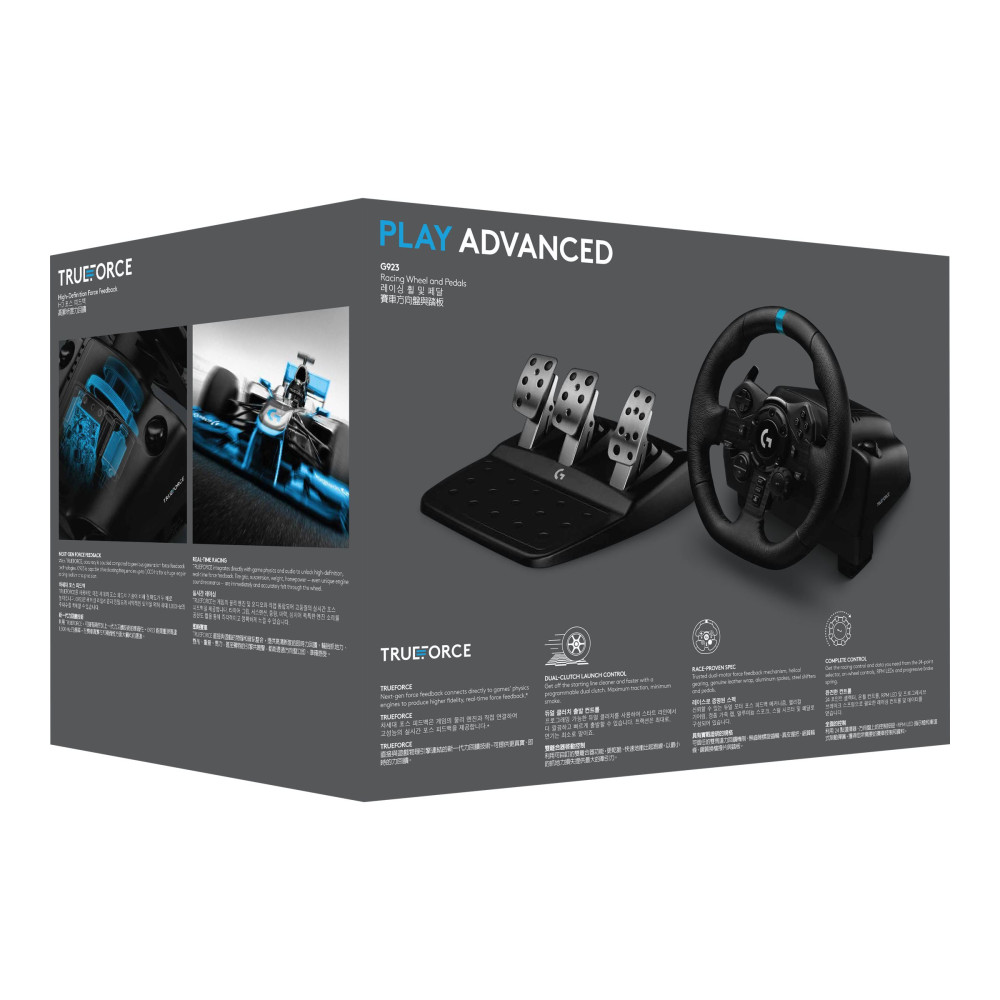 Produktbild för Logitech G G923 - hjul, pedaler och växelspakuppsättning - kabelansluten