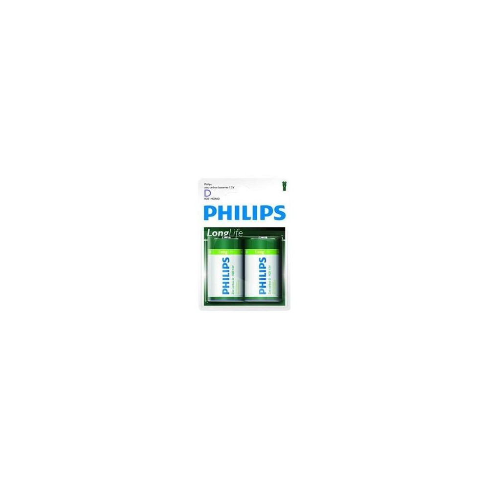 Produktbild för Philips LongLife R20L2B batteri - 2 x D - Kolzink