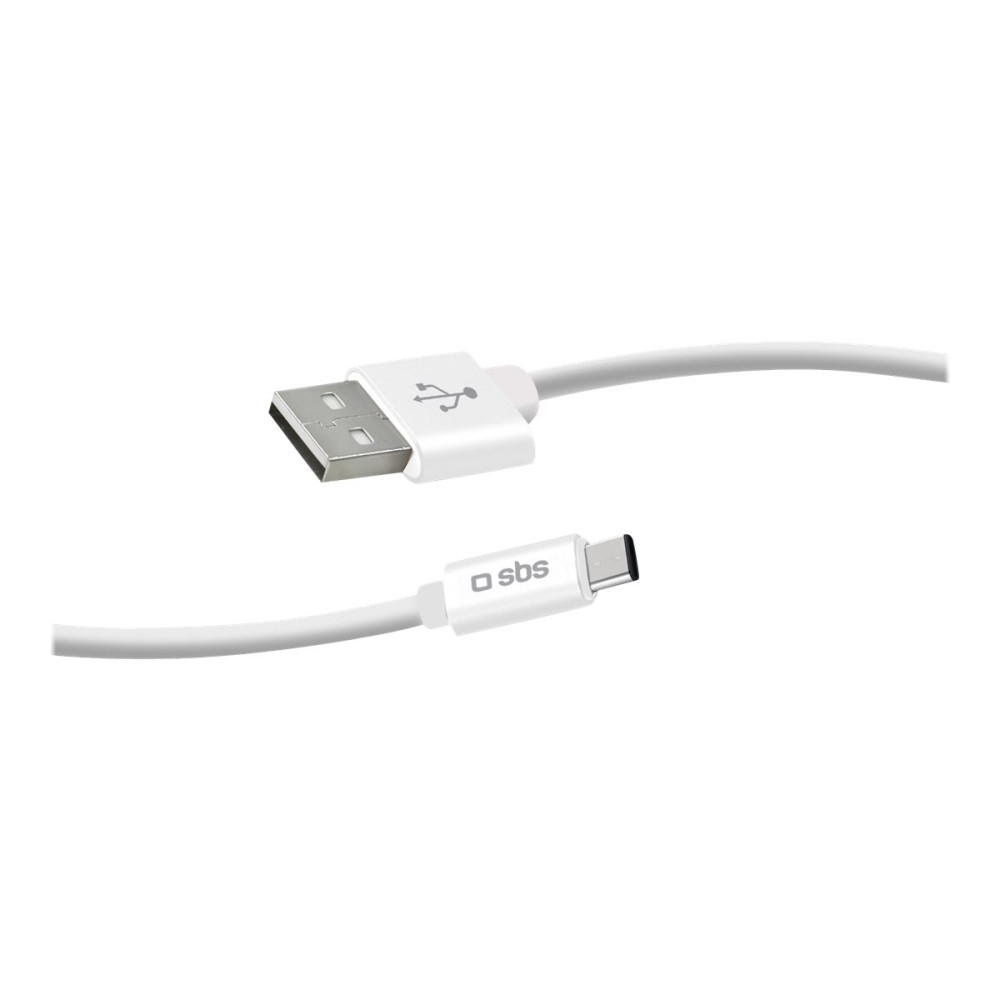 Produktbild för SBS Polo Collection TECABLPOLOTYPECW - USB typ C-kabel - USB-C till USB - 1 m