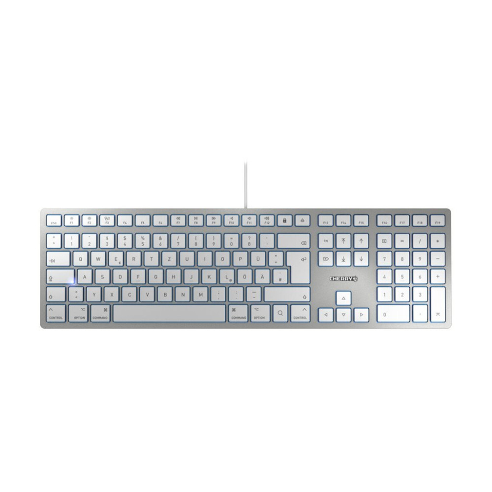 Produktbild för CHERRY KC 6000 SLIM FOR MAC - tangentbord - hela norden - silver Inmatningsenhet