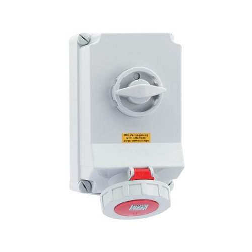 BALS BALS CEE-uttag H6 400V 32A 5-pol, röd BxH: 118x225 mm, topp...