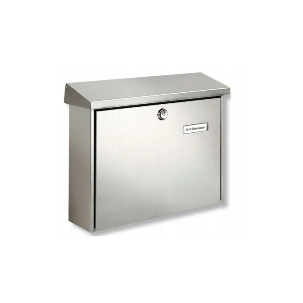 Produktbild för Burg Wächter 8140 brevlåda 3867 i rostfritt stål silver nyck...