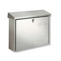 Produktbild för Burg Wächter 8140 brevlåda 3867 i rostfritt stål silver nyck...
