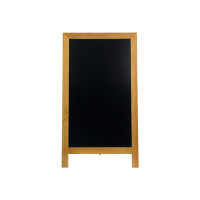 Produktbild för Gadesilt Securit® Deluxe 70x125 cm stort A-skilt  teak farve...